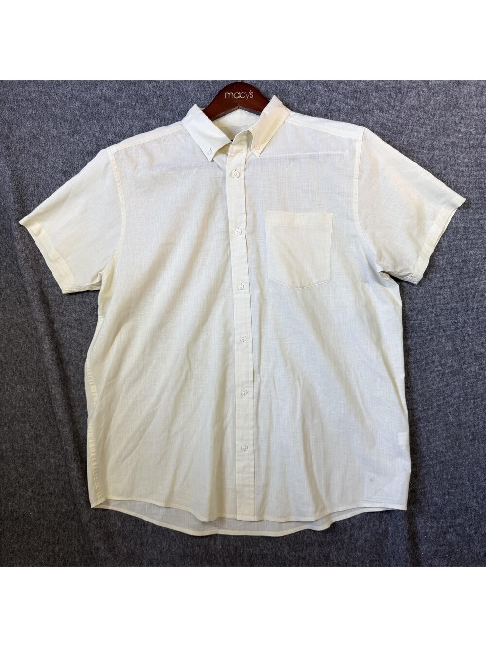 Patagonia Shirt Mens Large White Solid Short Sleeve Organic Cotton Button Up